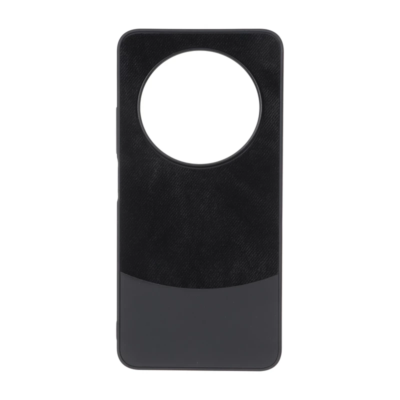 قاب دو تکه طرح چرم و جیر Xiaomi Redmi 14C / Redmi A4 / Poco C75 - مشکی