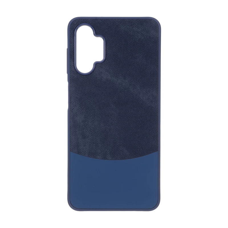 قاب دو تکه طرح چرم و جیر Samsung Galaxy A13 4G / A13 5G / A04s / M13 4G / M23 / F13 - سرمه ای