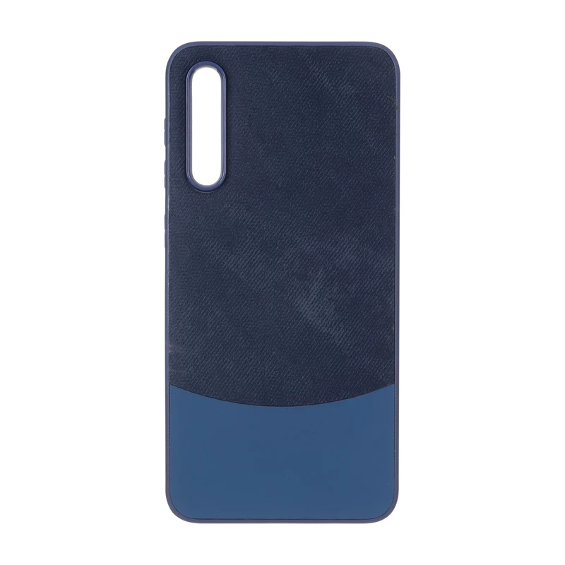 قاب دو تکه طرح چرم و جیر Samsung Galaxy A50 / A50s / A30s - سرمه ای