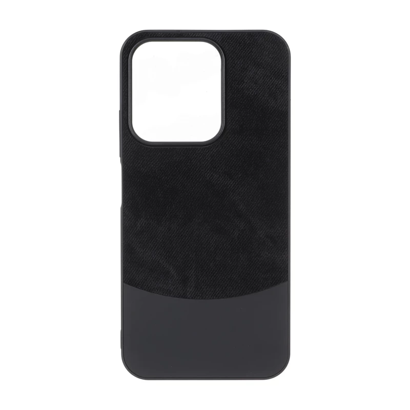 قاب دو تکه طرح چرم و جیر Xiaomi Redmi 15C / Poco C85 - مشکی