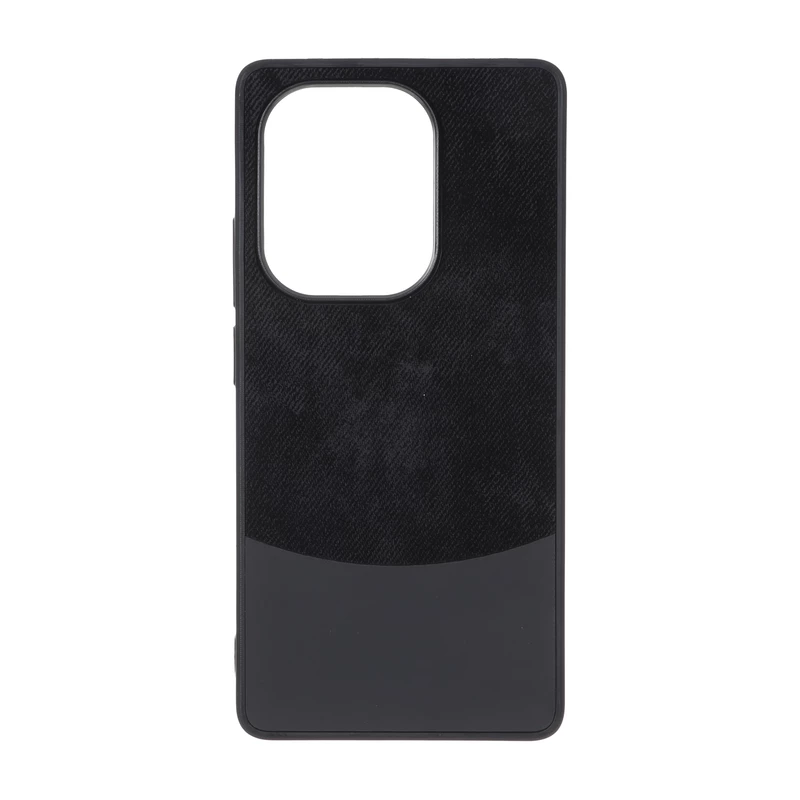 قاب دو تکه طرح چرم و جیر Xiaomi Redmi Note 14S / Note 13 Pro 4G / Poco M6 Pro 4G - مشکی