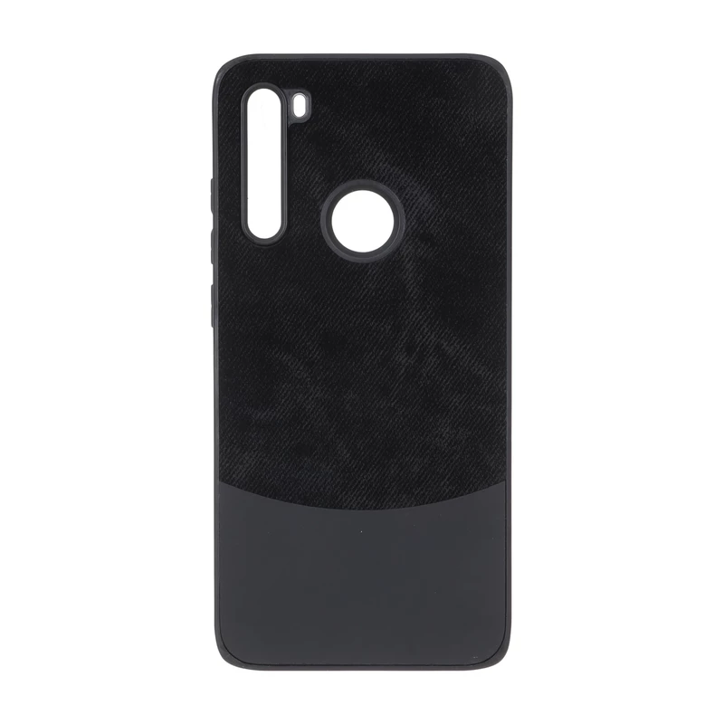 قاب دو تکه طرح چرم و جیر Xiaomi Redmi Note 8 - مشکی