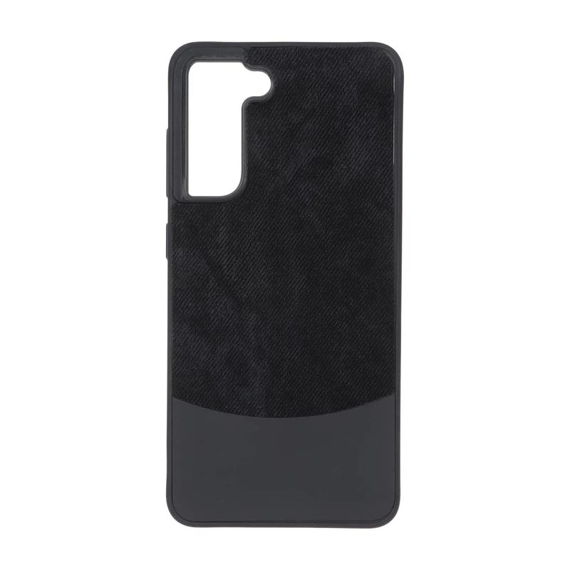 قاب دو تکه طرح چرم و جیر Samsung Galaxy S21 FE - مشکی