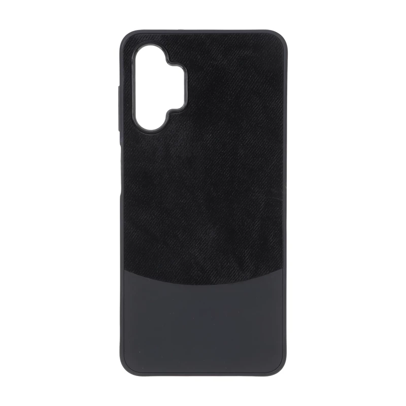 قاب دو تکه طرح چرم و جیر Samsung Galaxy A13 4G / A13 5G / A04s / M13 4G / M23 / F13 - مشکی