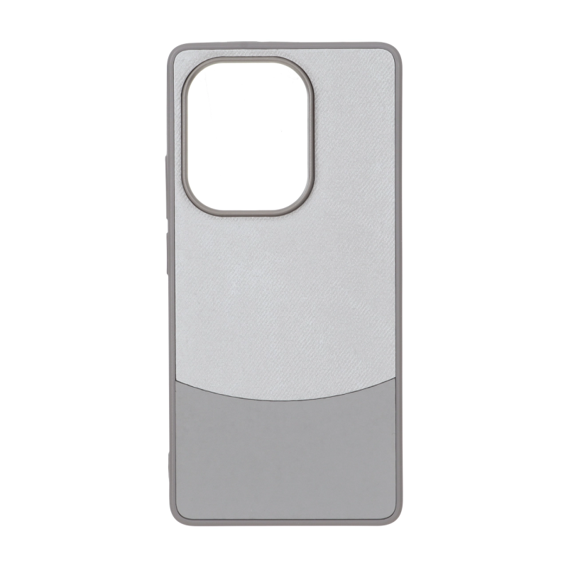 قاب دو تکه طرح چرم و جیر Xiaomi Redmi Note 13 4G - طوسی