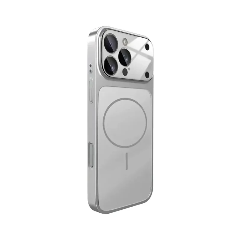 قاب اورجینال AG Glass محافظ لنز برجسته براق Magsafe مدل Apple iPhone 15 Pro - مشکی