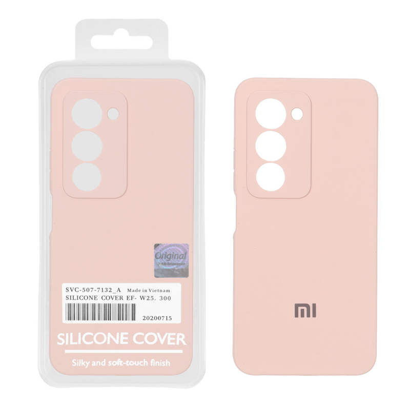 قاب سیلیکونی پاک کنی اورجینال Master Quality مدل Xiaomi Redmi 15 4G - کرم نارنجی (پک دار)