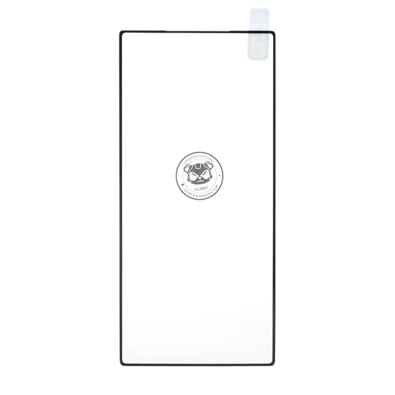 محافظ صفحه نمایش شیشه ای خم فول چسب Full Cover Kusa درجه یک - Samsung Galaxy S23 Ultra - مشکی