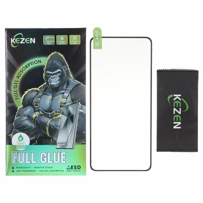 محافظ صفحه نمایش شیشه ای خم فول چسب Full Cover Kezen درجه یک Samsung Galaxy Note20 Ultra (پک دار)