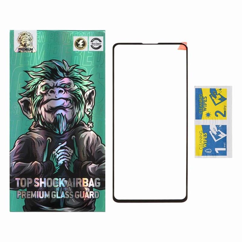 محافظ صفحه نمایش شیشه ای خم فول چسب Full Cover Top Shock درجه یک مدل Samsung Galaxy Note 10 Lite - (پک دار)