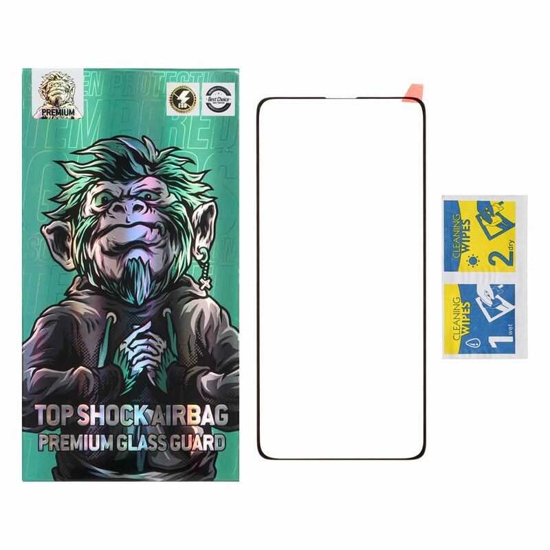 محافظ صفحه نمایش شیشه ای خم فول چسب Full Cover Top Shock درجه یک مدل Samsung Galaxy S10 Plus - (پک دار)