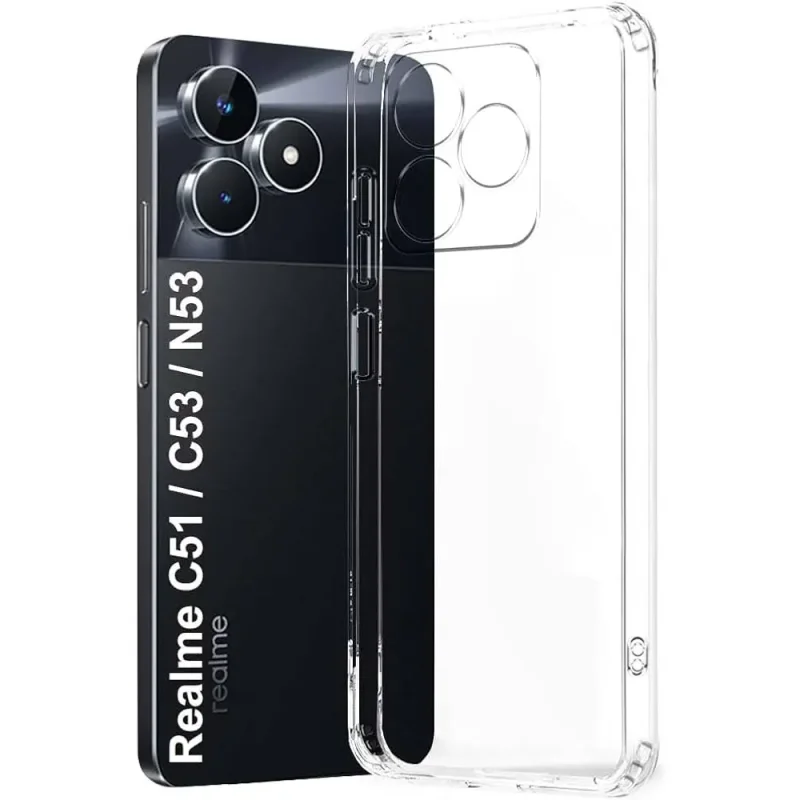 قاب Space ژله ای شفاف Realme C53 / C51 / Note 50 - کد 1 - MPS