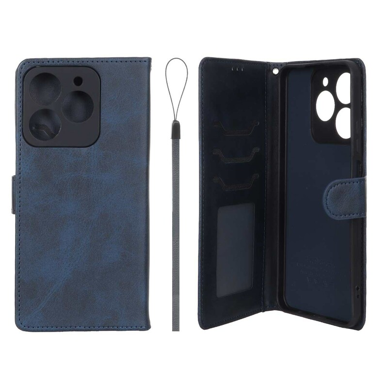 کیف موبایل مگنتی درجه یک داخل خز MNC Plus مدل Realme C61 - سرمه ای