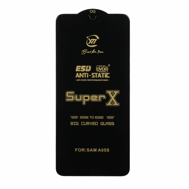 محافظ صفحه نمایش آنتی استاتیک Full Cover Super X مدل Samsung A07 / A06 / A05S / Realme C51 / Realme C53 / Narzo N53 / Realme Note 50 - مشکی (بدون پک)