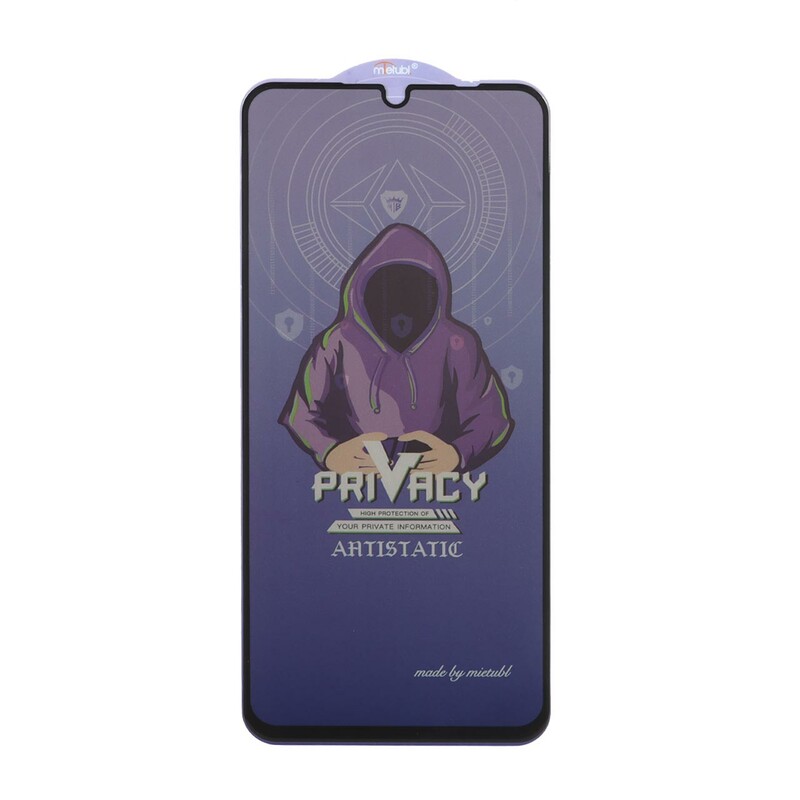 محافظ صفحه نمایش شیشه ای Full Cover Mietubl Anti Static Privacy مدل NTC - Samsung Galaxy A07 / A06 / A05 / Xiaomi Redmi 13C / Poco C65 / Poco M6 5G / Honor X7 / X7A / Realme C51 / Realme C53