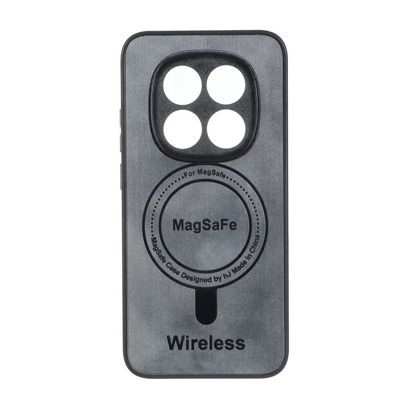 قاب Wireless طرح مگ سیف محافظ لنز برجسته Xiaomi Redmi Note 15 Pro 5G - خاکستری