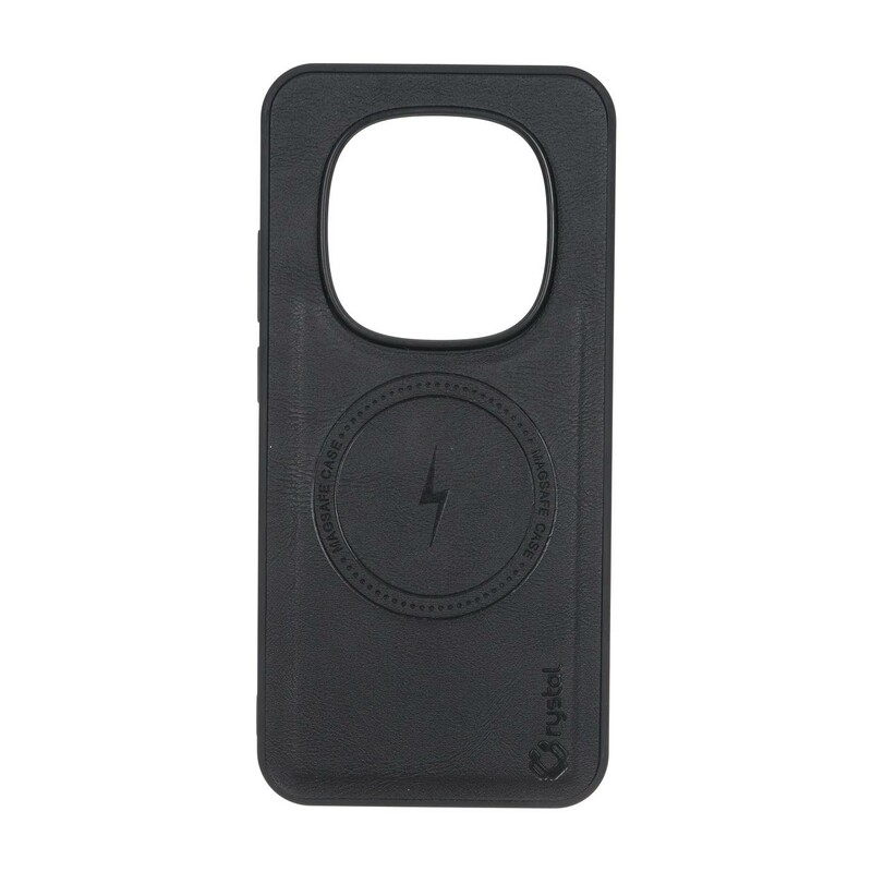 قاب Crystal طرح چرم MagSafe مدل Xiaomi Redmi Note 15 Pro 5G - مشکی