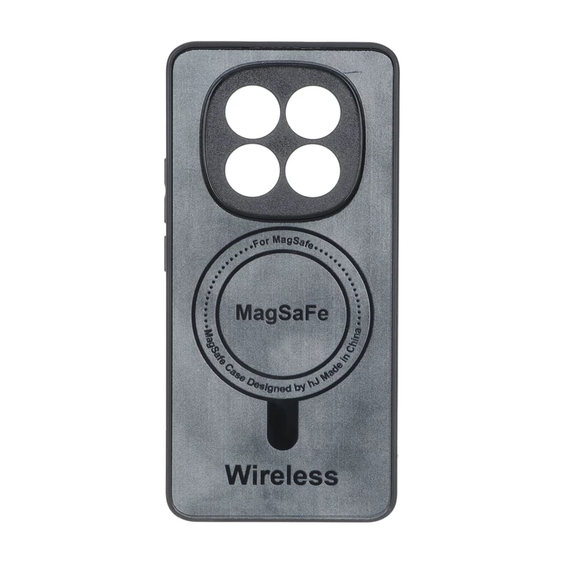 قاب Wireless طرح مگ سیف محافظ لنز برجسته Xiaomi Redmi Note 15 - خاکستری