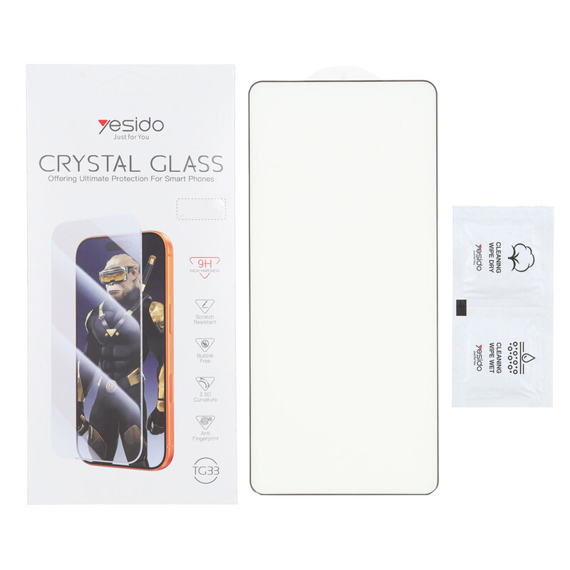 محافظ صفحه نمایش شیشه ای اورجینال Crystal Glass Yesido TG33 مدل Samsung Galaxy S26 Ultra (پک دار)