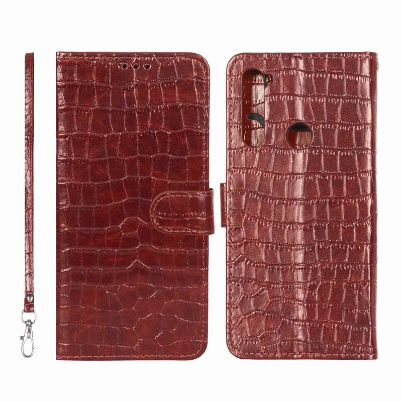 کیف موبایل مگنتی کروکو MNC مدل Xiaomi Redmi Note 8 - زرشکی