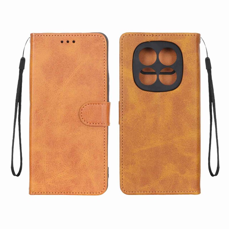 کیف موبایل مگنتی درجه یک MNC مدل Xiaomi Redmi Note 15 - عسلی