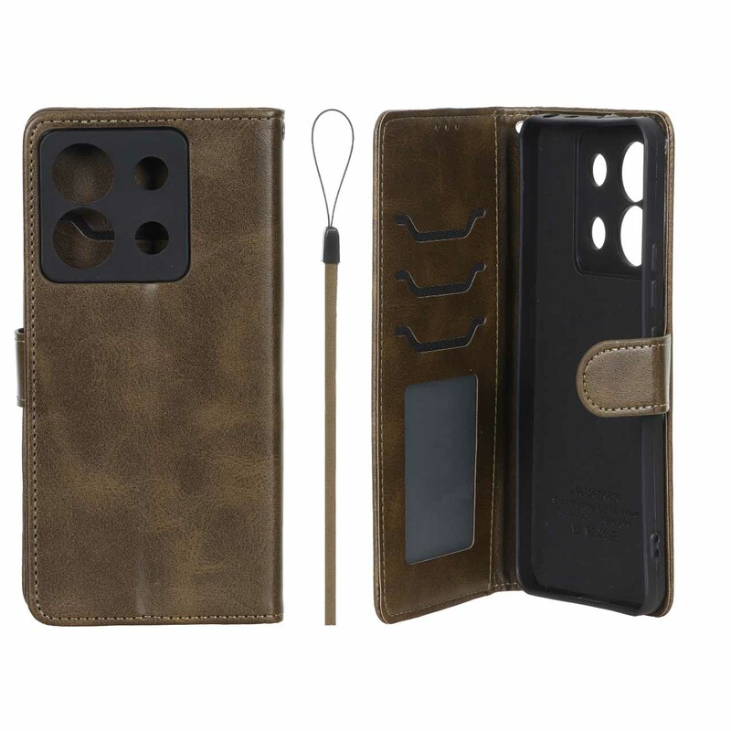 کیف موبایل مگنتی درجه یک داخل خز MNC Plus مدل Xiaomi Redmi Note 13 Pro 5G / Poco X6 5G - سبز زیتونی