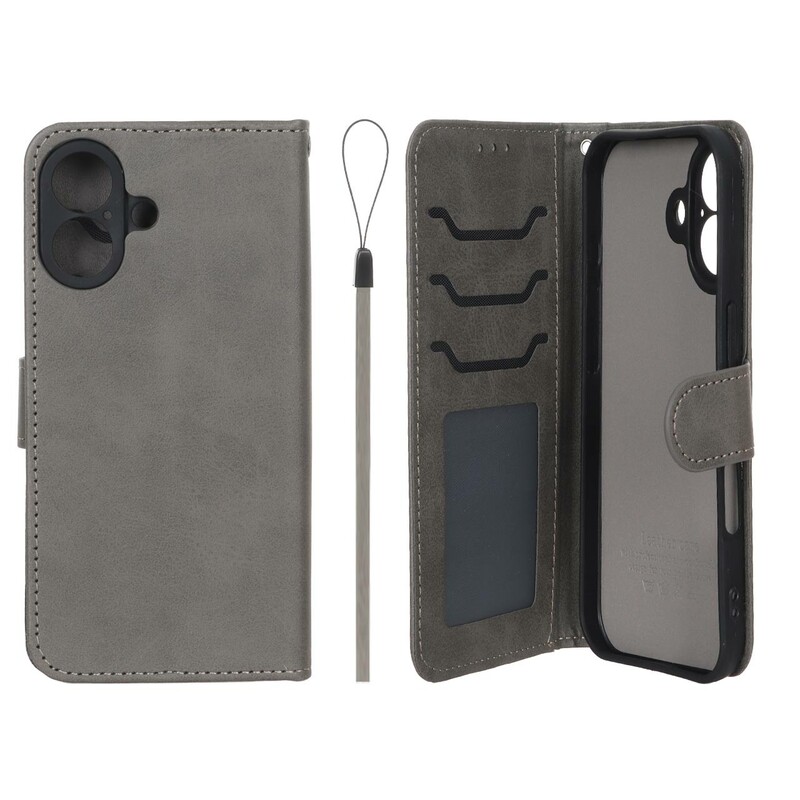 کیف موبایل مگنتی درجه یک داخل خز MNC Plus مدل Apple iPhone 17 - خاکستری