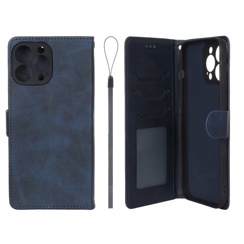 کیف موبایل مگنتی درجه یک داخل خز MNC Plus مدل Apple iPhone 13 Pro Max - سرمه ای