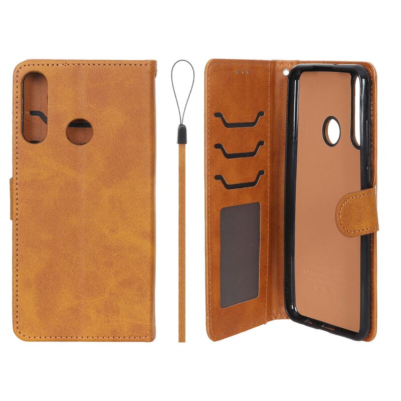 کیف موبایل مگنتی درجه یک داخل خز MNC Plus مدل Huawei Y6P - عسلی
