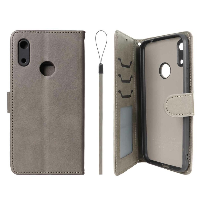 کیف موبایل مگنتی درجه یک داخل خز MNC Plus مدل Huawei Y6 (2019) / Y6 Prime (2019) / Y6s / Honor 8a - خاکستری
