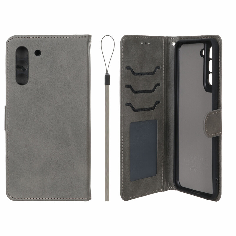 کیف موبایل مگنتی درجه یک داخل خز MNC Plus مدل Samsung Galaxy S21 FE - خاکستری
