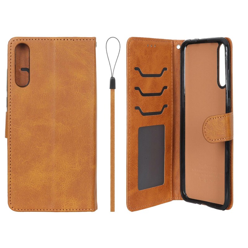 کیف موبایل مگنتی درجه یک داخل خز MNC Plus مدل Huawei Y8p - عسلی