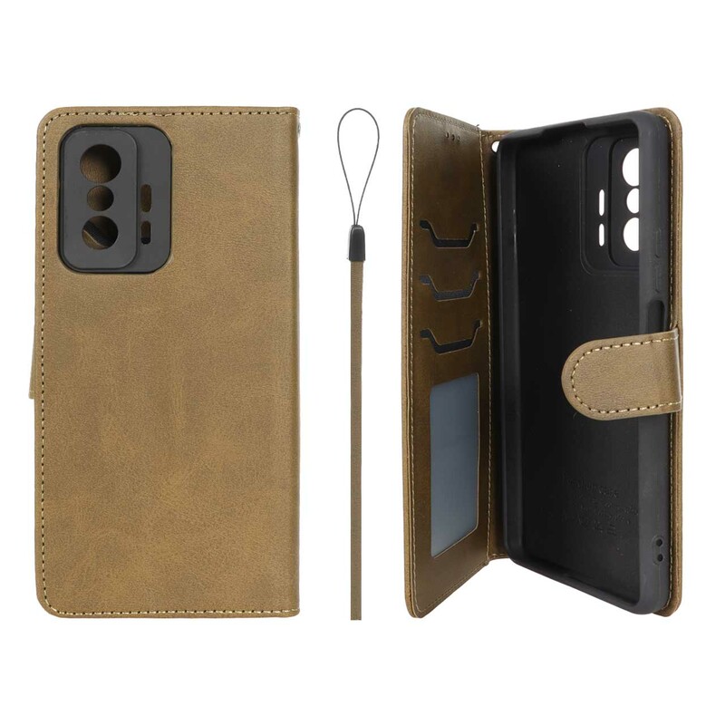 کیف موبایل مگنتی درجه یک داخل خز MNC Plus مدل Xiaomi Mi 11T / Mi 11T Pro - سبز زیتونی