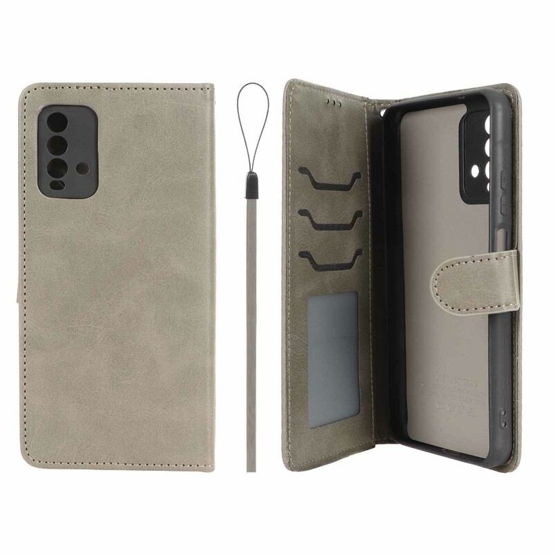 کیف موبایل مگنتی درجه یک داخل خز MNC Plus مدل Xiaomi Redmi 9T 4G - خاکستری