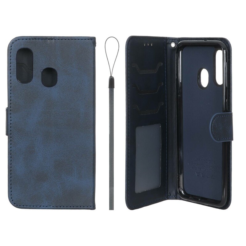 کیف موبایل مگنتی درجه یک داخل خز MNC Plus مدل Samsung Galaxy A40 - سرمه ای