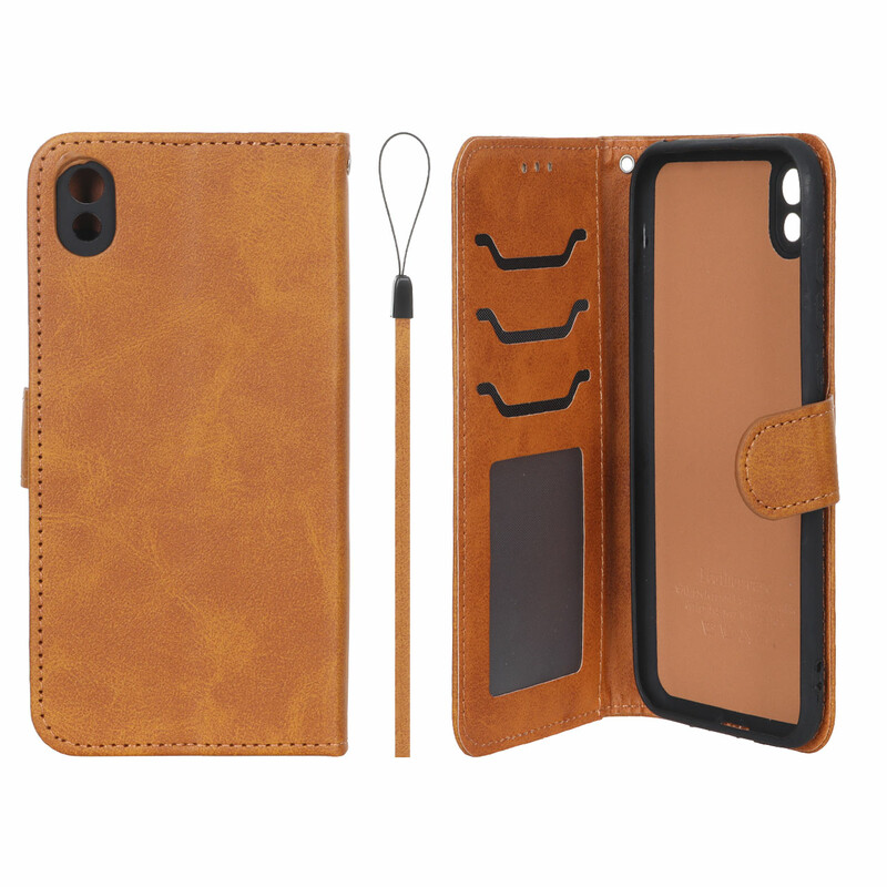 کیف موبایل مگنتی درجه یک داخل خز MNC Plus مدل Huawei Y5 (2019) / Y5 Prime (2019) / Honor 8s - عسلی