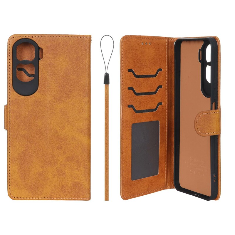 کیف موبایل مگنتی درجه یک داخل خز MNC Plus مدل Honor 90 Lite - عسلی