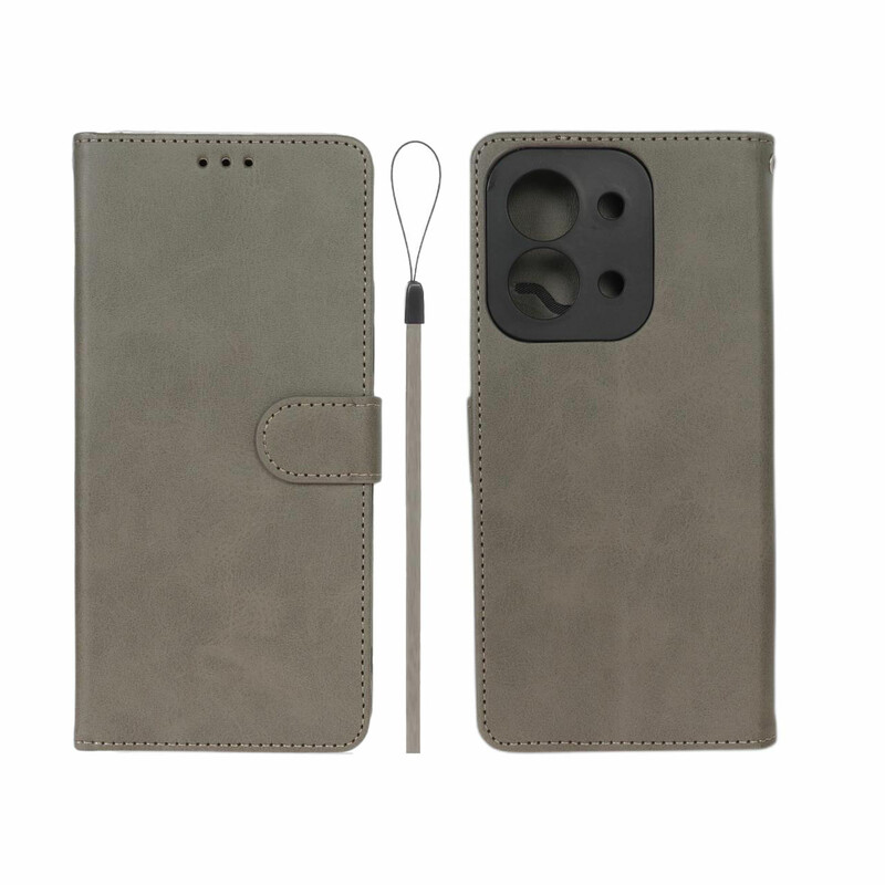 کیف موبایل مگنتی درجه یک داخل خز MNC Plus مدل Xiaomi Redmi 15C / Poco C85 - خاکستری