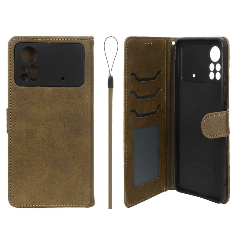 کیف موبایل مگنتی درجه یک داخل خز MNC Plus مدل Xiaomi Poco X4 Pro - سبز زیتونی