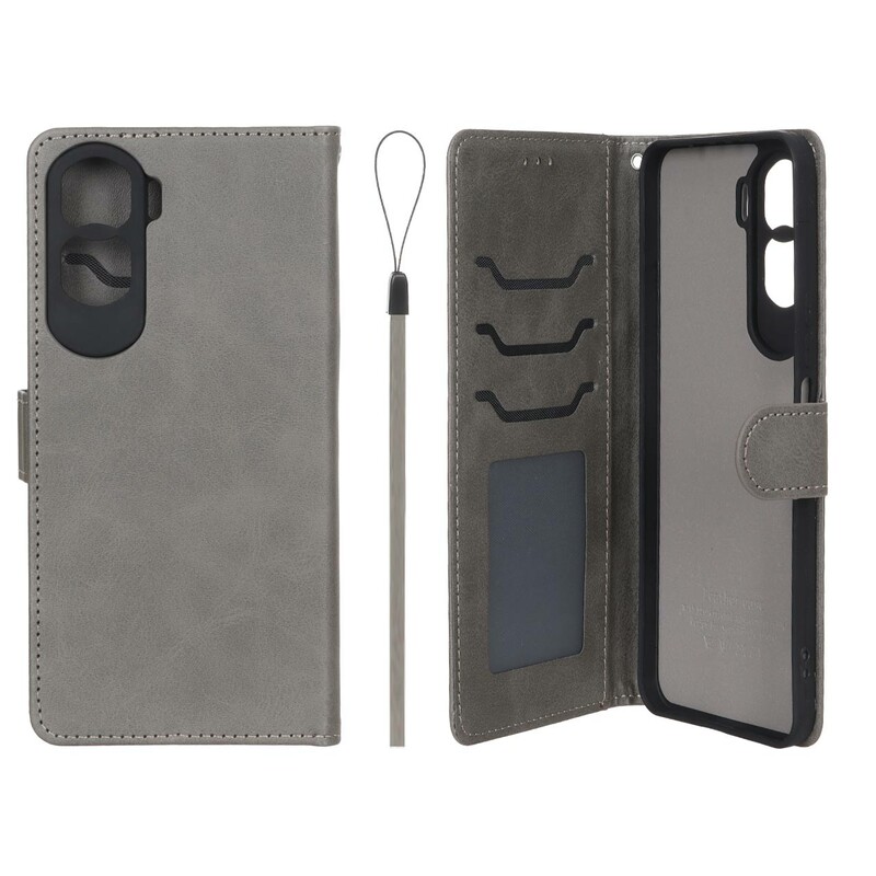 کیف موبایل مگنتی درجه یک داخل خز MNC Plus مدل Honor 90 Lite - خاکستری