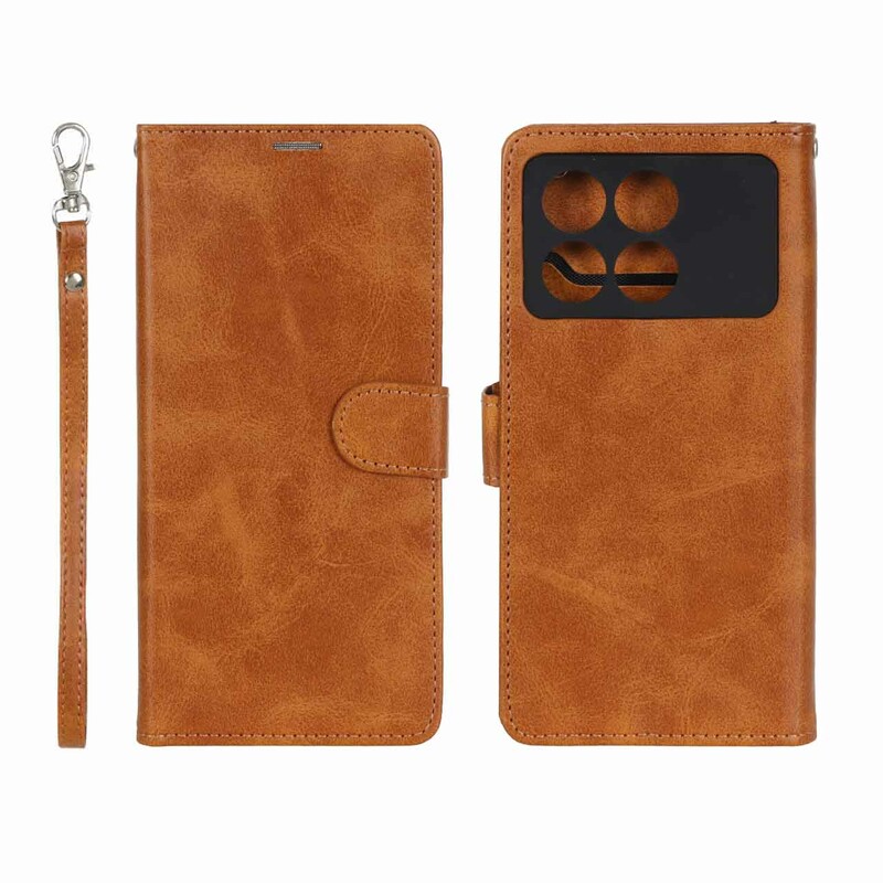 کیف موبایل مگنتی درجه یک MNC مدل Xiaomi Poco X6 Pro 5G / Redmi K70E - عسلی