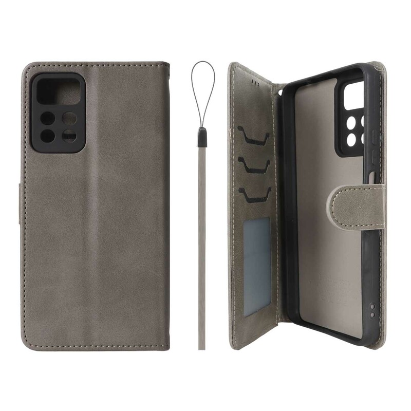 کیف موبایل مگنتی درجه یک داخل خز MNC Plus مدل Xiaomi Redmi Note 11 Pro Plus - خاکستری