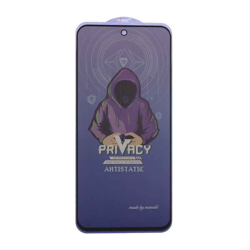 محافظ صفحه نمایش شیشه ای Full Cover Mietubl Anti Static Privacy مدل NTC - Xiaomi Redmi 15 / Poco M7 4G