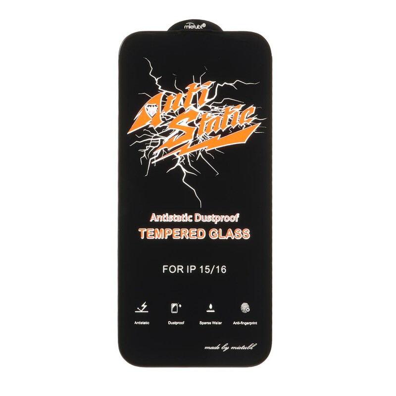 محافظ صفحه نمایش شیشه ای Apple iphone 16 - Full Cover Anti Static Mietubl (بدون پک) - مشکی