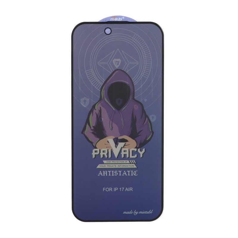 محافظ صفحه نمایش شیشه ای Full Cover Mietubl Anti Static Privacy مدل NTC - Apple iPhone 17 Air