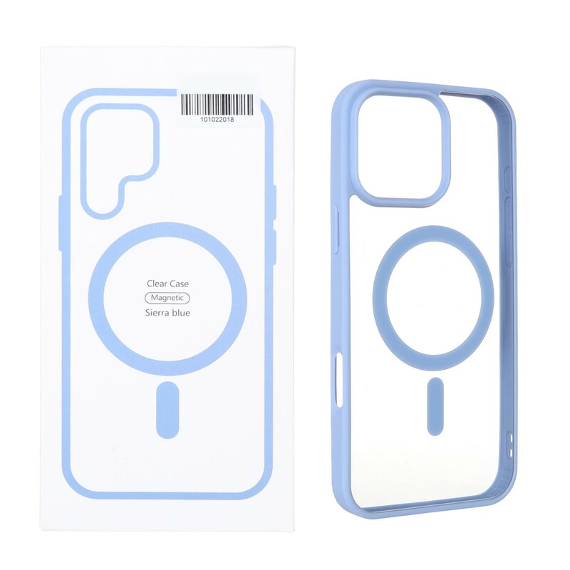 قاب شفاف Apple iPhone 16 Pro Max با قابلیت شارژ MagSafe - آبی (پک دار)