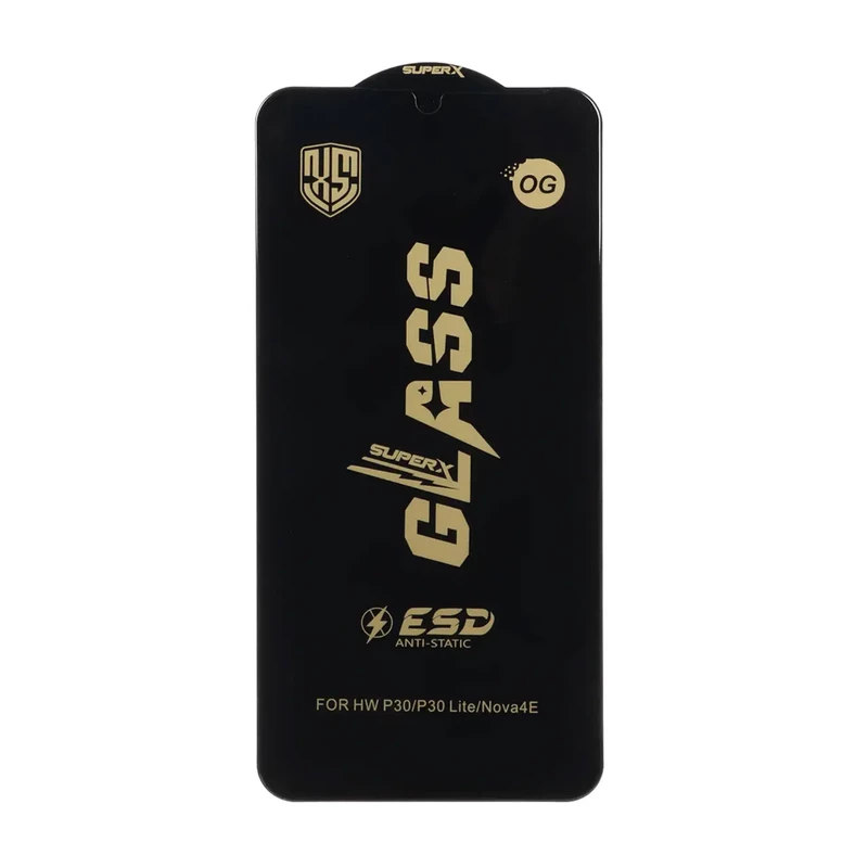 محافظ صفحه نمایش شیشه ای درجه یک Full Cover Super X OG - ESD OVOG مدل Huawei Honor 10 Lite / P Smart 2019 / P30 Lite