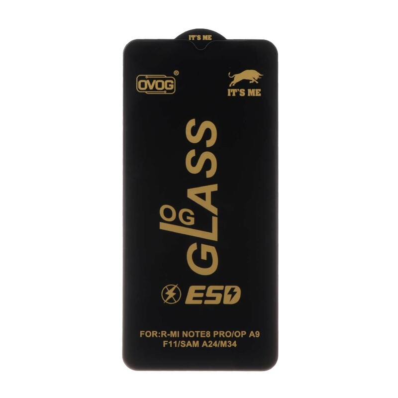 محافظ صفحه نمایش شیشه ای درجه یک Xiaomi Redmi Note 8 Pro / Poco M3 / Redmi 9T / Note 9 4G - Full Cover OG - ESD OVOG