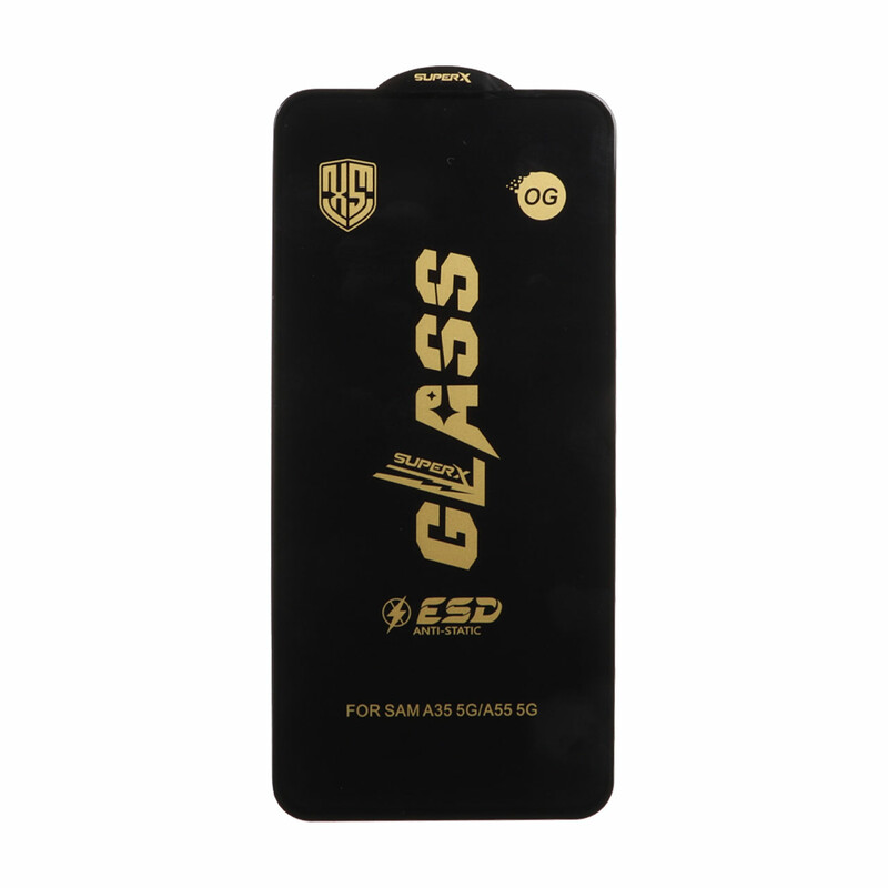 محافظ صفحه نمایش شیشه ای درجه یک Full Cover Super X OG - ESD OVOG مدل Samsung Galaxy A35 / A55
