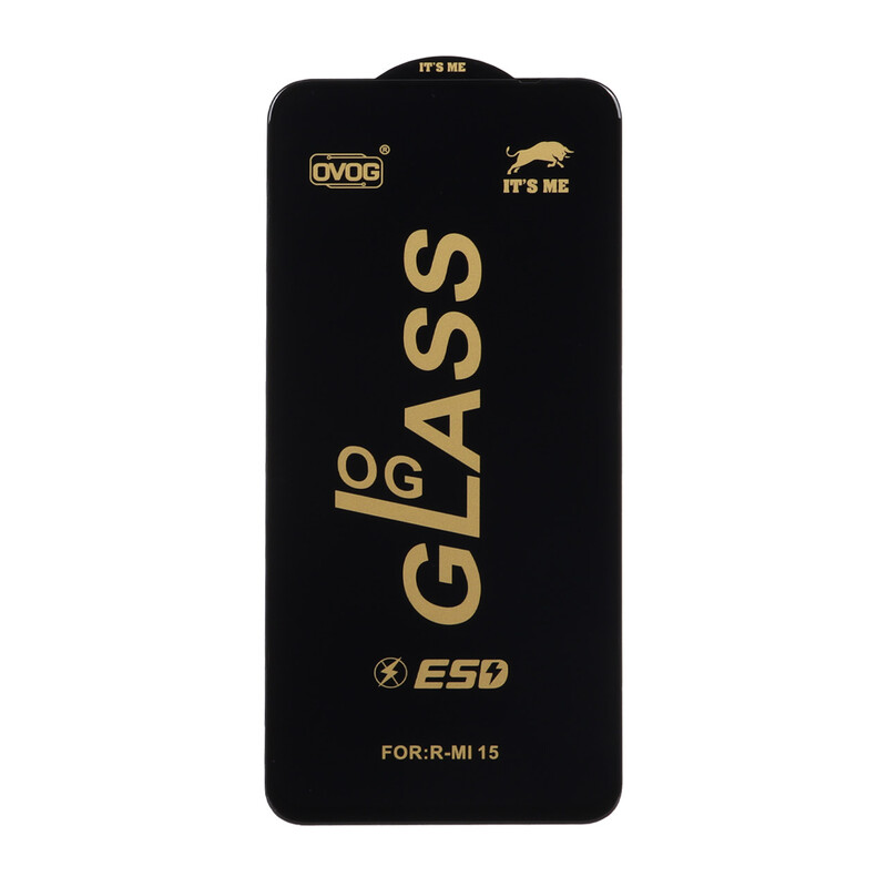 محافظ صفحه نمایش شیشه ای درجه یک Full Cover OG - ESD OVOG مدل Xiaomi Redmi 15 / Poco M7 4G